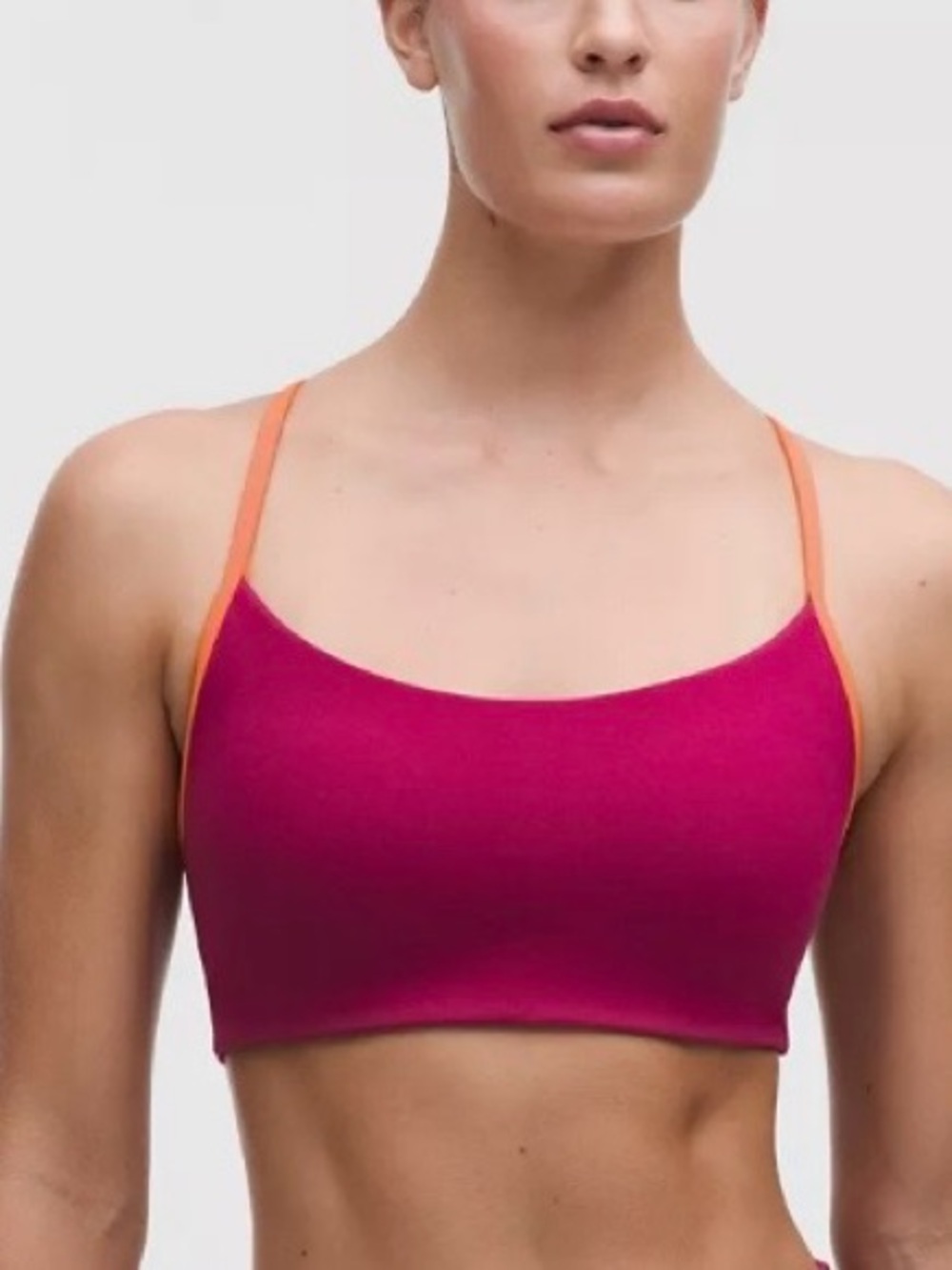 Flow Y Bra Light Support,A/B Cup
Updated Design
Color Raspberry Rave/Orange Punc